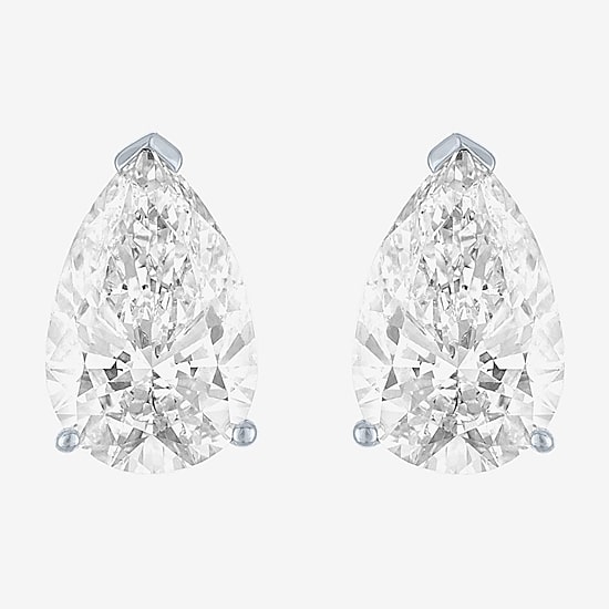 ( E-F/Si1-Si2 ) 4 CT. T.W. Lab-Grown Diamond 14K Gold 11.4mm Pear Stud Earrings
