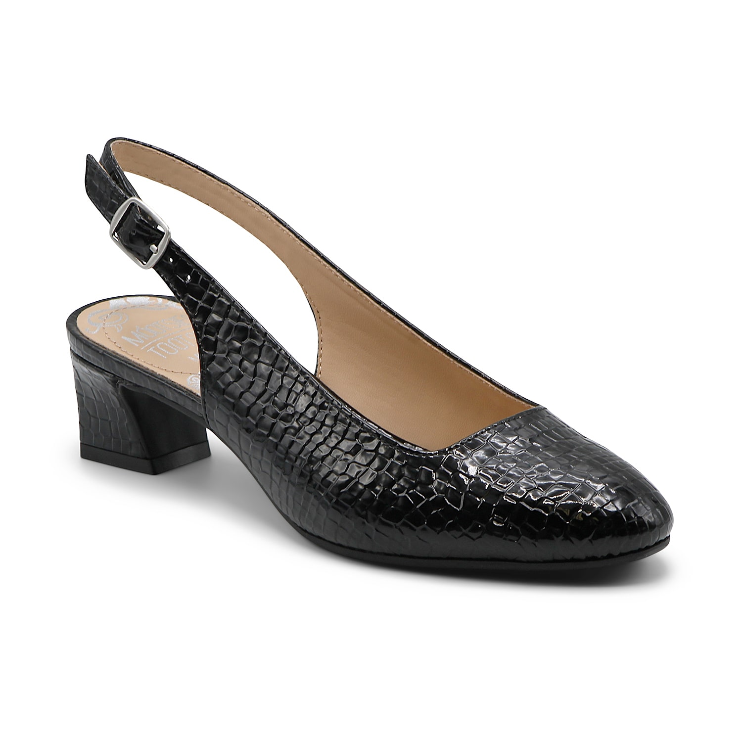 Mootsies Tootsies Kvell-Black Womens Almond Closed Toe Block Heel Pumps