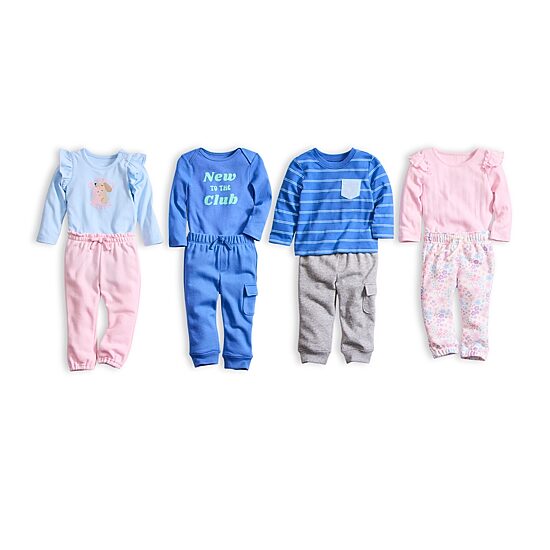 Okie Dokie Baby Girls Cinched Regular Fit Fleece Pull-On Pant