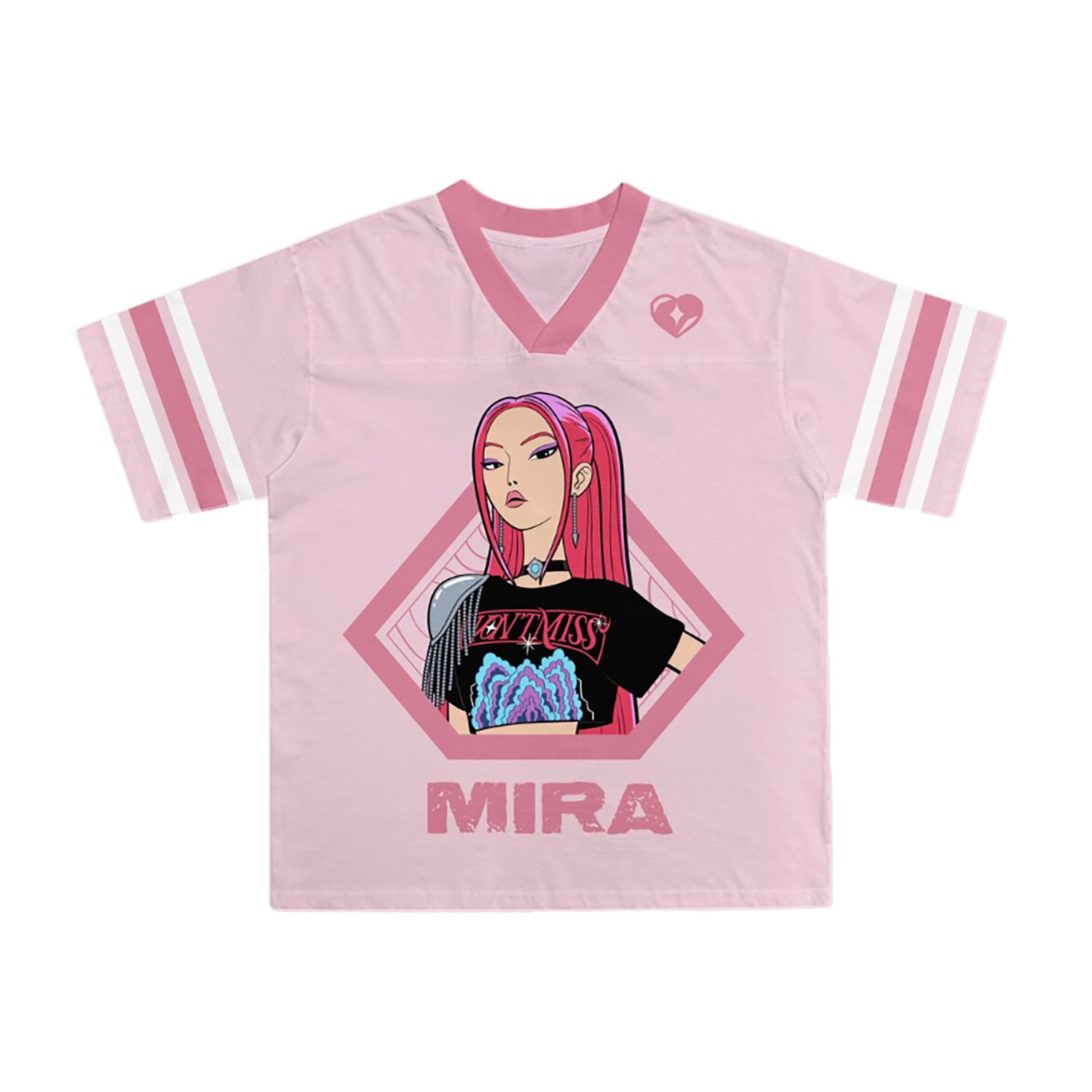 Little & Big Kid Girls V Neck KPOP Demon Hunters Short Sleeve Jersey