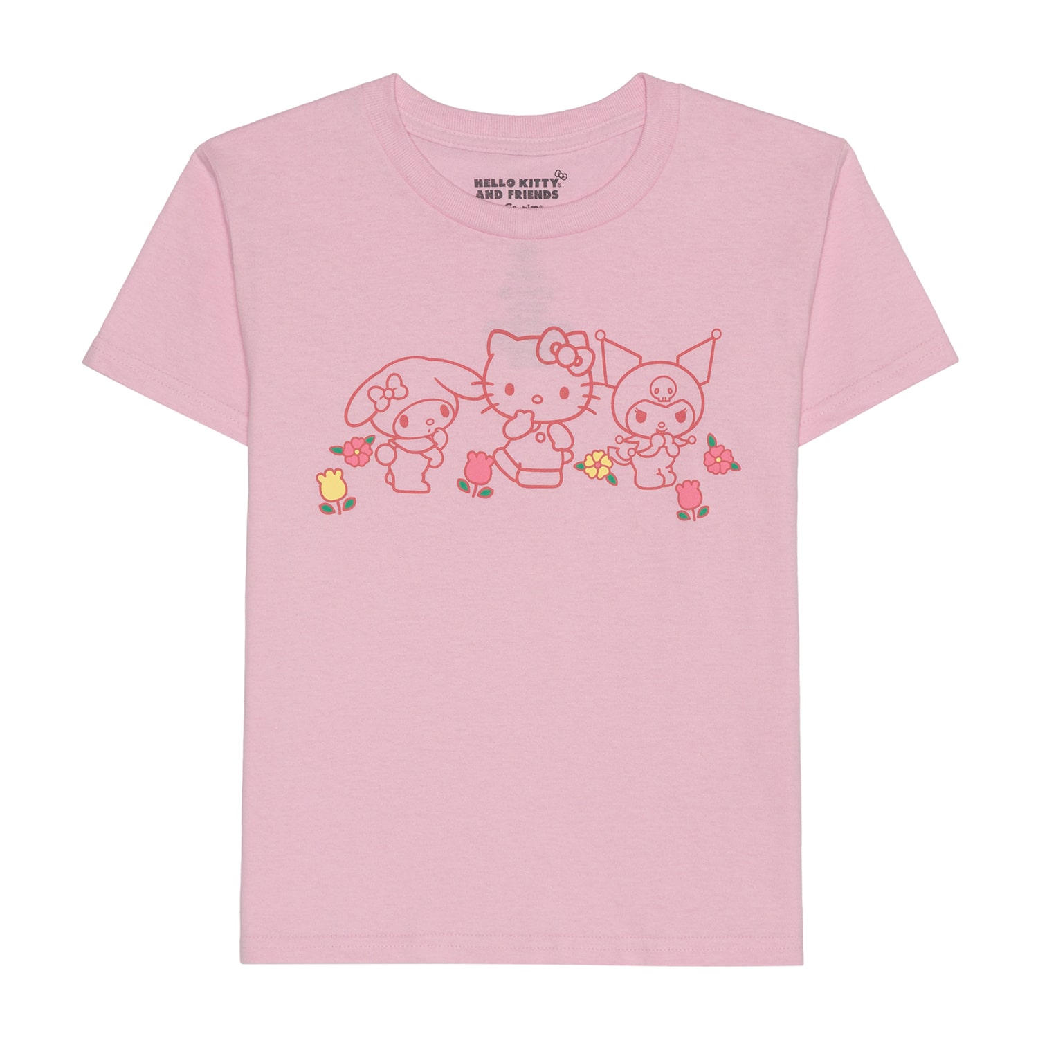 Little & Big Kid Girls Crew Neck Short Sleeve Regular Fit Hello Kitty Graphic T-Shirt