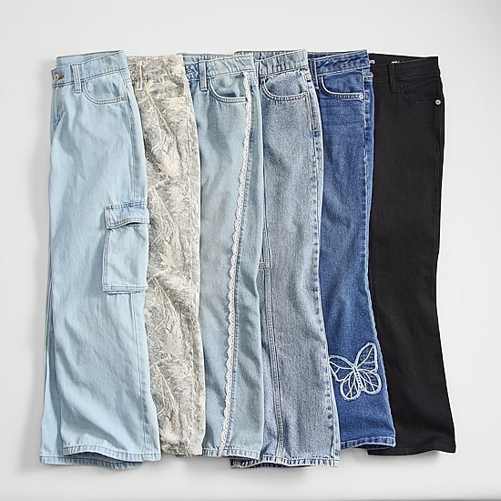 Thereabouts Little & Big Kid Girls Adjustable Waist Low Rise Baggy Fit Cargo Jean