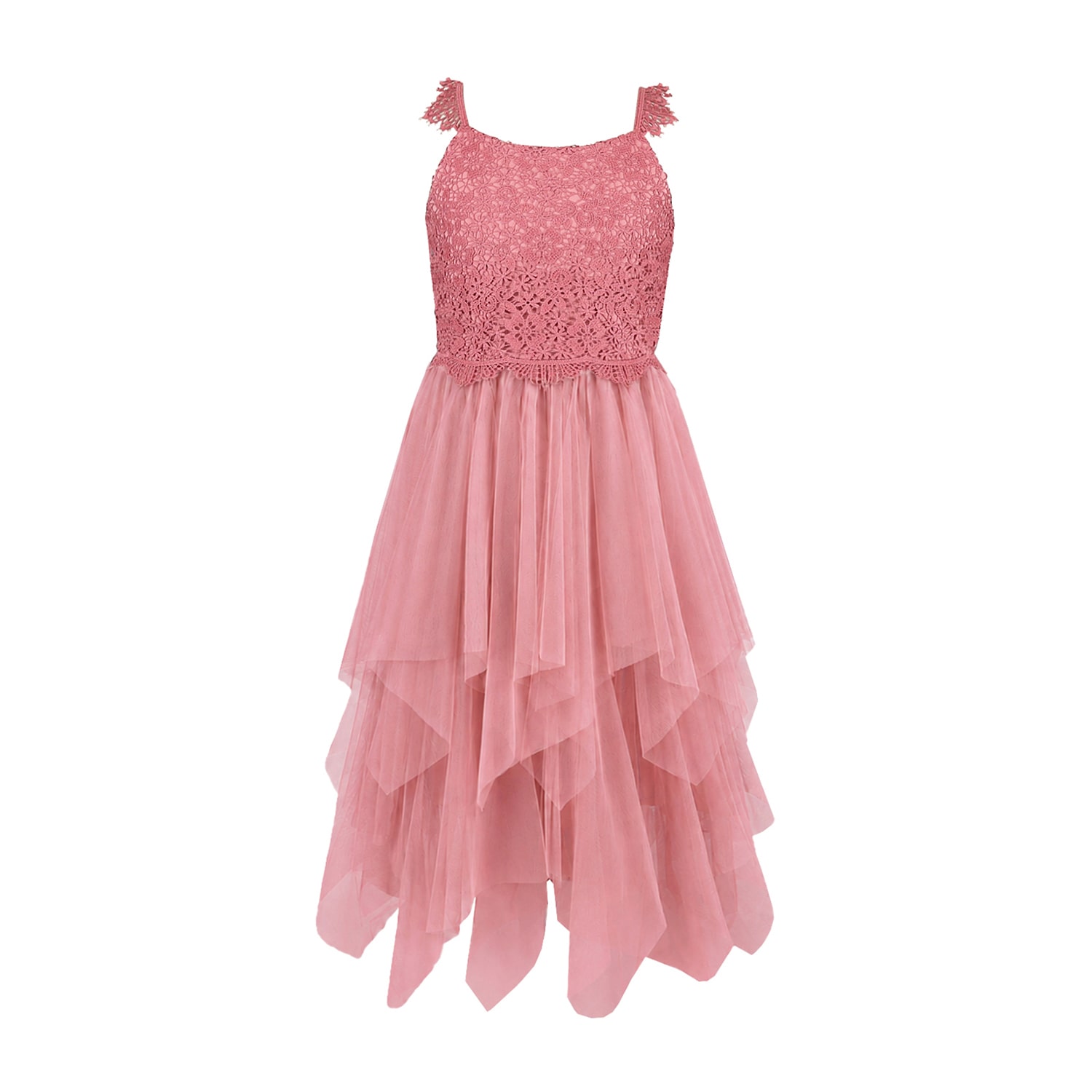 Lilt Girls Sleeveless Flutter A-Line Dress