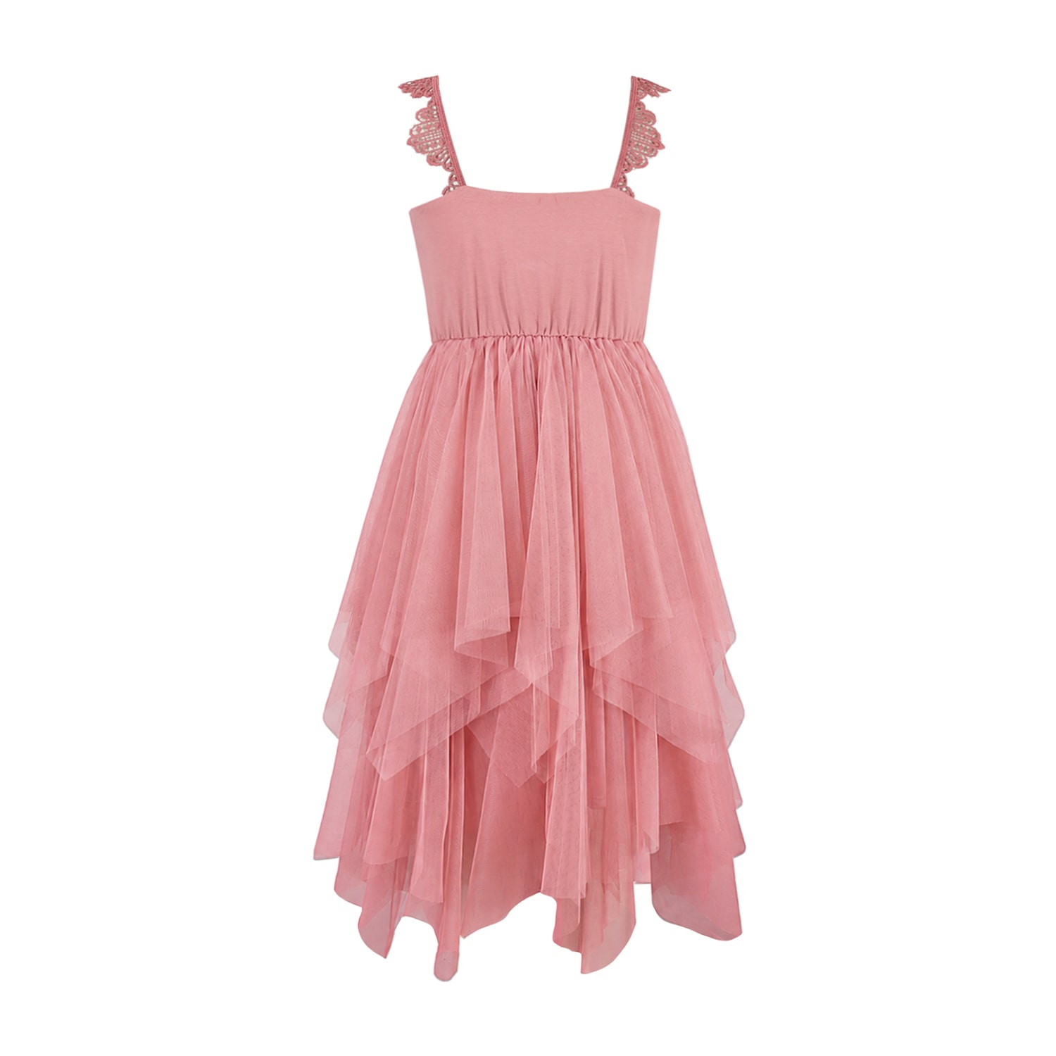 Lilt Girls Sleeveless Flutter A-Line Dress