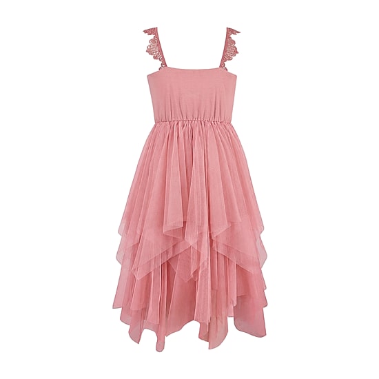 Lilt Girls Flutter Sleeveless A-Line Dress