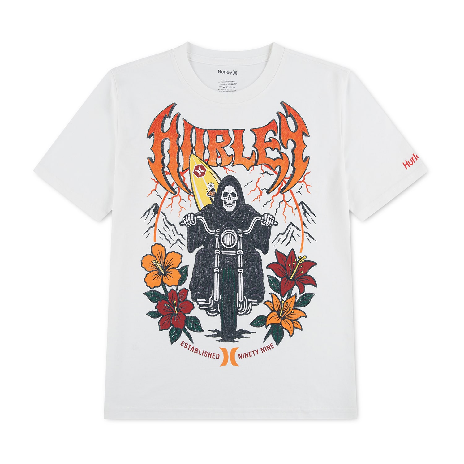 Hurley Big Kid Boys Crew Neck Short Sleeve Regular Fit Graphic T-Shirt
