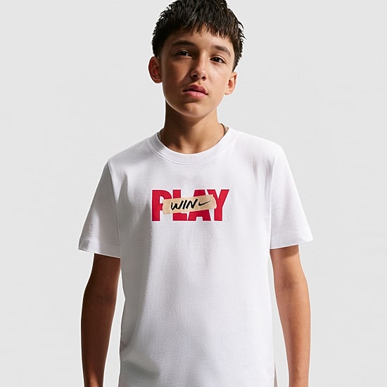 Nike Big Kid Unisex Crew Neck Short Sleeve Regular Fit Graphic T-Shirt