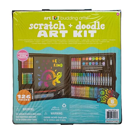 Art 101 Multimedia Illustration 85 Piece Wood Art Set Featuring