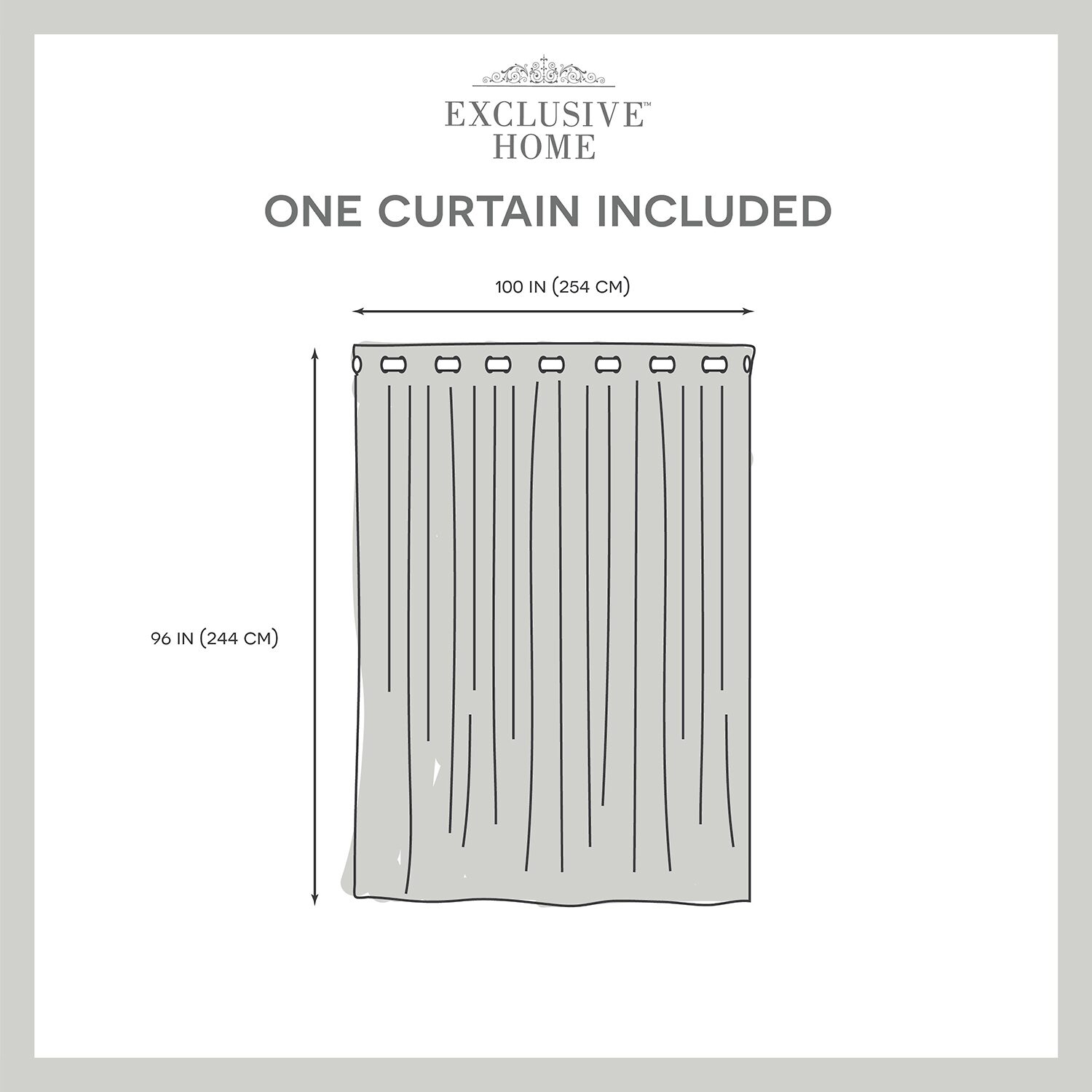 Exclusive Home Curtains Sateen Patio Grommet Top Room Darkening Single Outdoor Curtain Panel