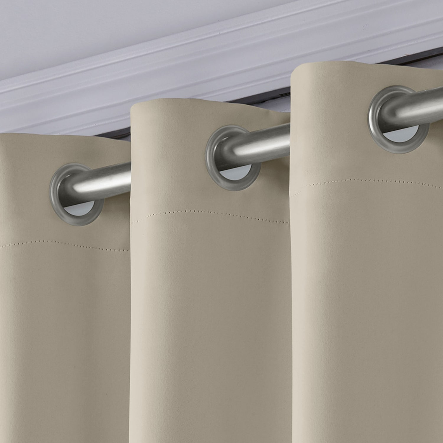 Exclusive Home Curtains Sateen Patio Grommet Top Room Darkening Single Outdoor Curtain Panel