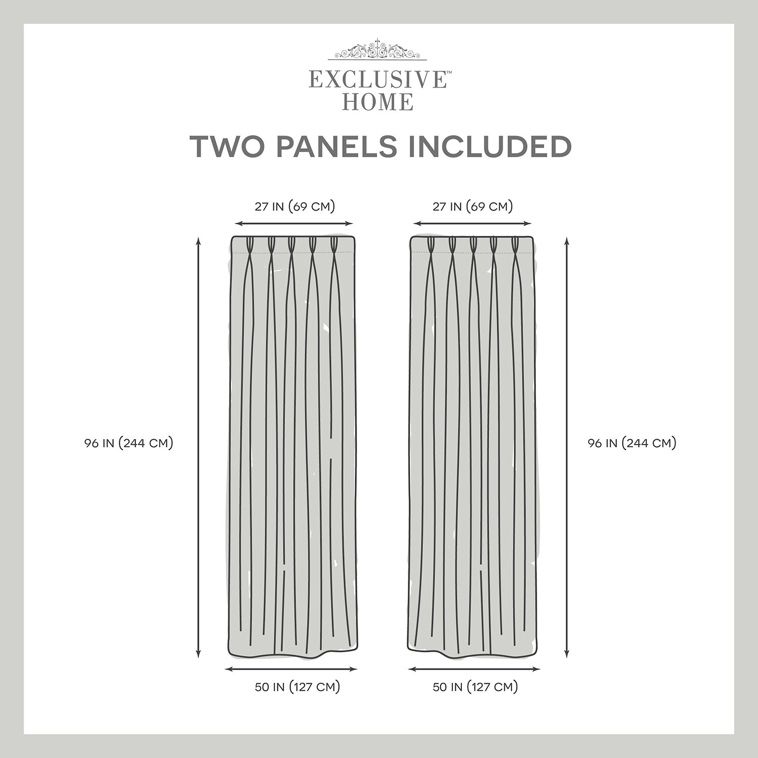 Exclusive Home Curtains Penny Pinch Pleat Sheer Set of 2 Curtain Panel