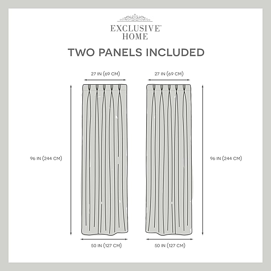 Exclusive Home Curtains Penny Pinch Pleat Sheer Set of 2 Curtain Panel