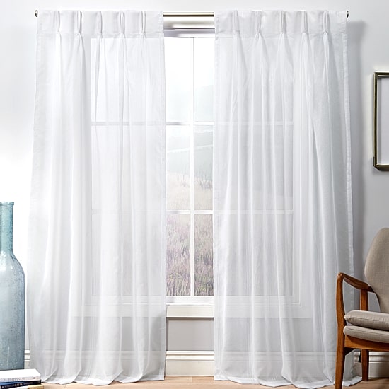 Exclusive Home Curtains Penny Pinch Pleat Sheer Set of 2 Curtain Panel
