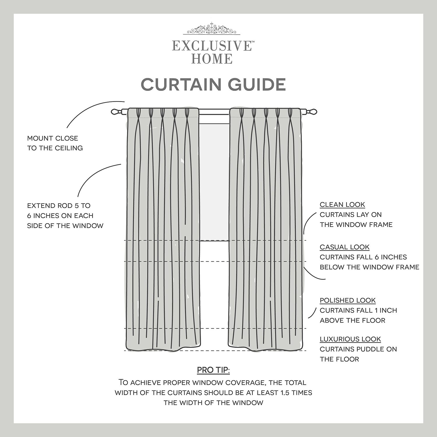 Exclusive Home Curtains Penny Pinch Pleat Sheer Set of 2 Curtain Panel