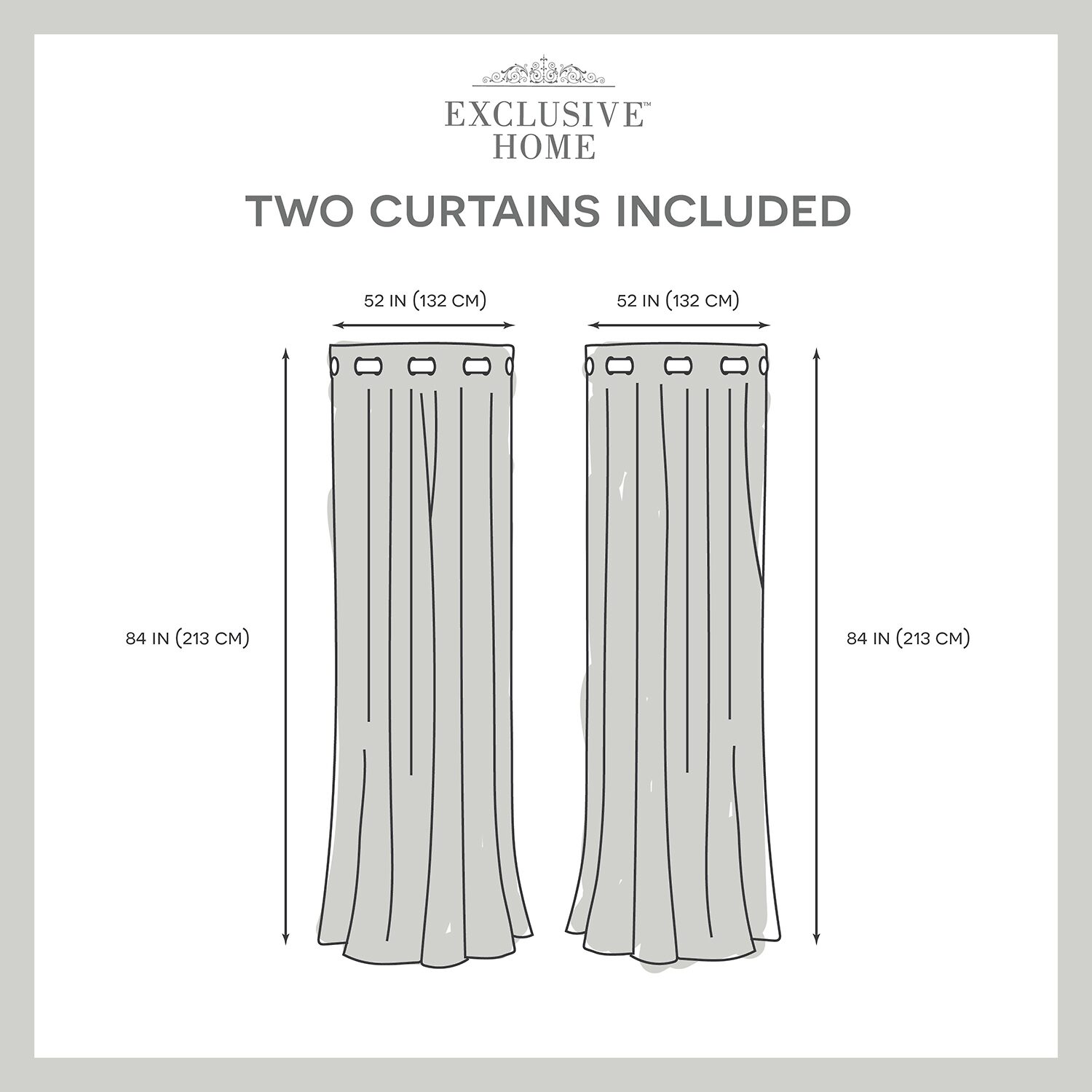 Exclusive Home Curtains Catarina Tab Top Room Darkening Set of 2 Curtain Panel