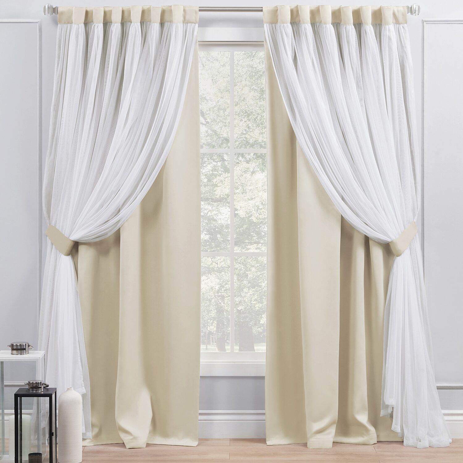 Exclusive Home Curtains Catarina Tab Top Room Darkening Set of 2 Curtain Panel
