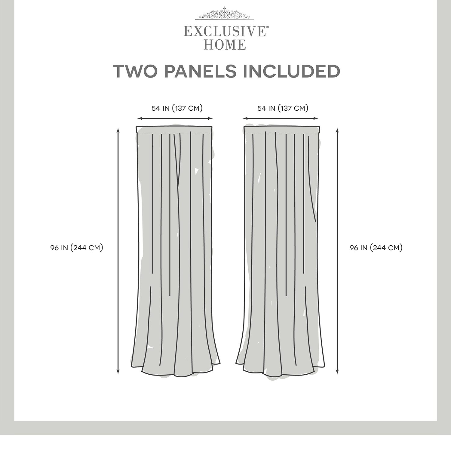 Exclusive Home Curtains Santos Rod Pocket Sheer Set of 2 Curtain Panel