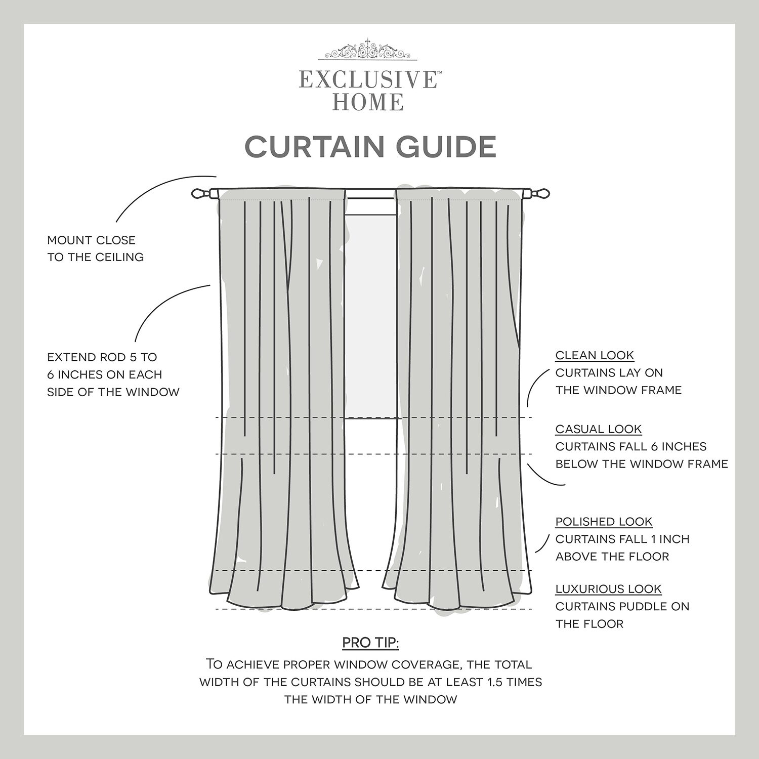 Exclusive Home Curtains Santos Rod Pocket Sheer Set of 2 Curtain Panel