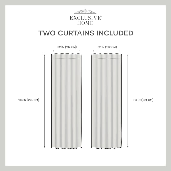 Exclusive Home Curtains Catarina Tab Top Room Darkening Set of 2 Curtain Panel