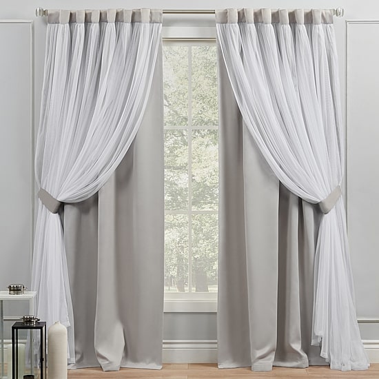Exclusive Home Curtains Catarina Tab Top Room Darkening Set of 2 Curtain Panel