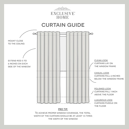Exclusive Home Curtains Catarina Tab Top Room Darkening Set of 2 Curtain Panel