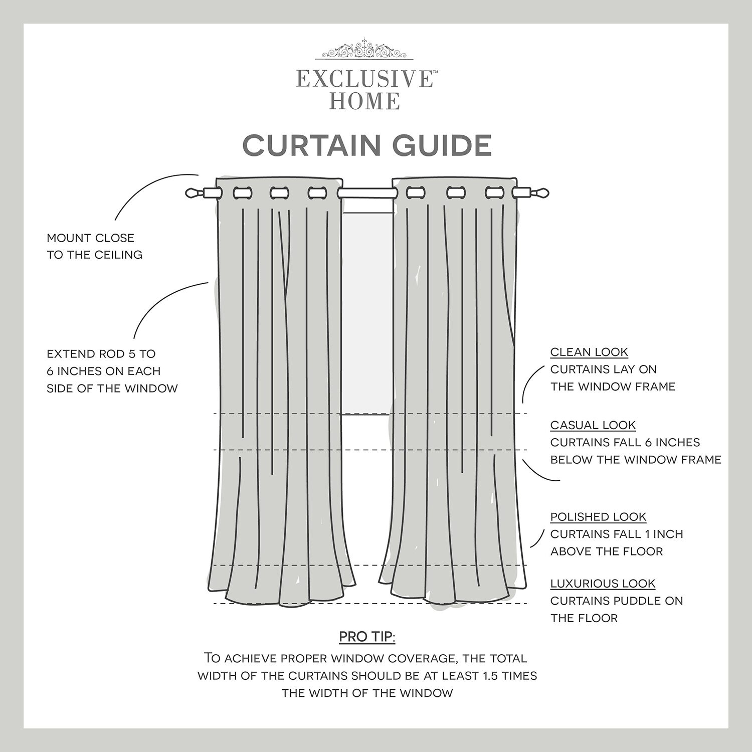 Exclusive Home Curtains Sateen Grommet Top Room Darkening Set of 2 Curtain Panel