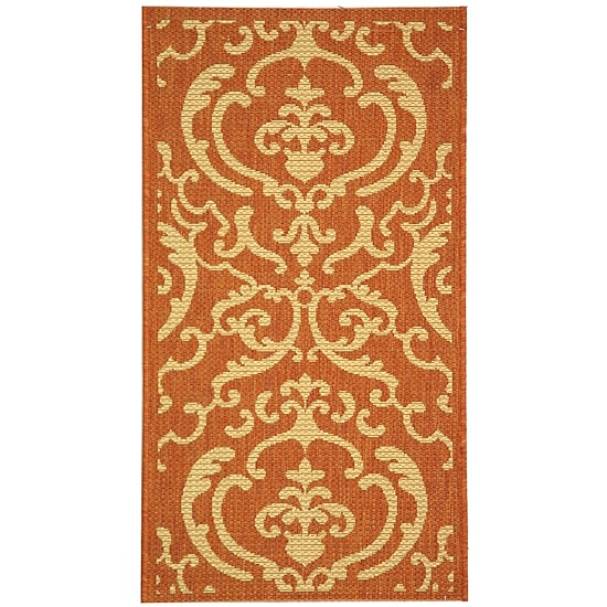Courtyard Allover Scrolls Indoor/Outdoor Rectangular Rugs