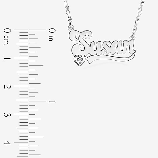 Womens Diamond Accent Genuine White Diamond Gold and Sterling Silver 18 Inch Pendant Necklace