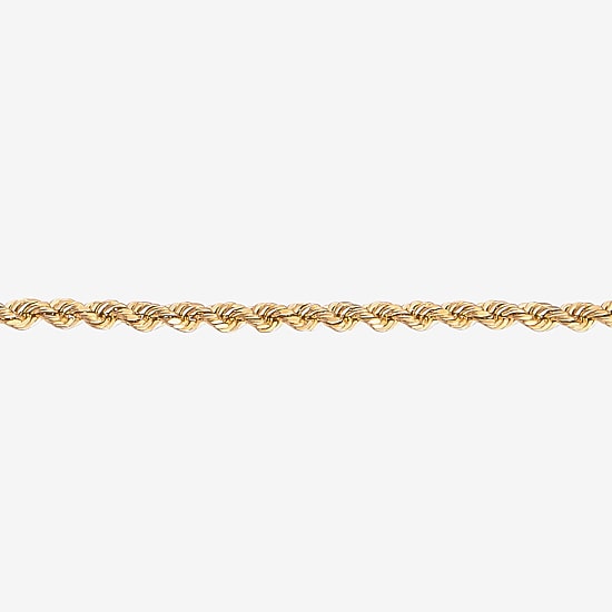 14K Yellow Gold 18-24" 1.35mm Hollow Rope Chain Necklace