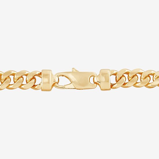 Unisex Adult 14K Gold 8 1/2 Inch Solid Link Chain Bracelet
