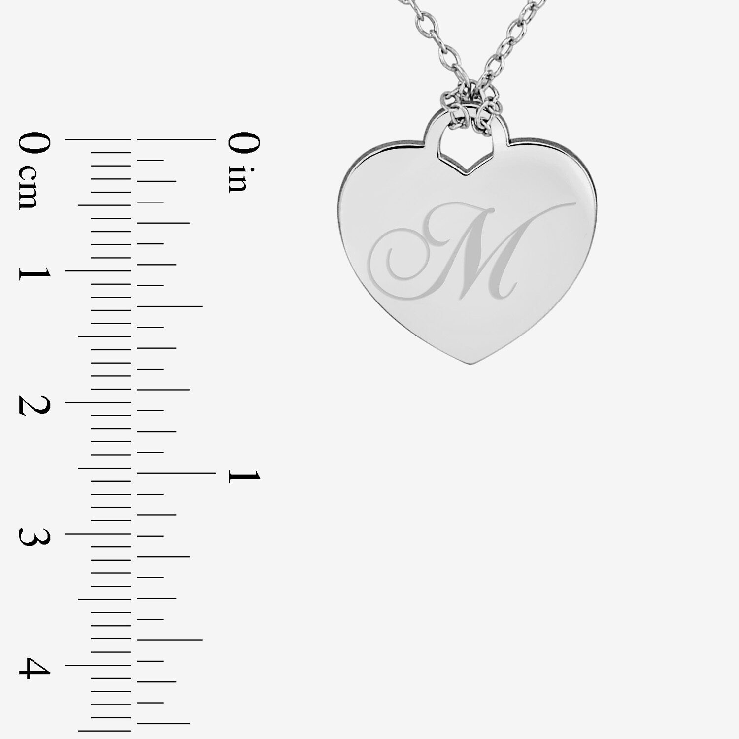 Personalized Sterling Silver Couple's Initial Heart Pendant Necklace