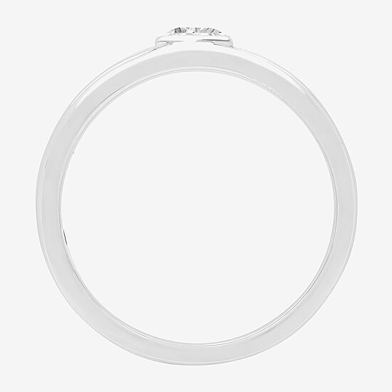 Mens 8MM 1/2 CT. Lab Created White Moissanite Sterling Silver Round Wedding Band