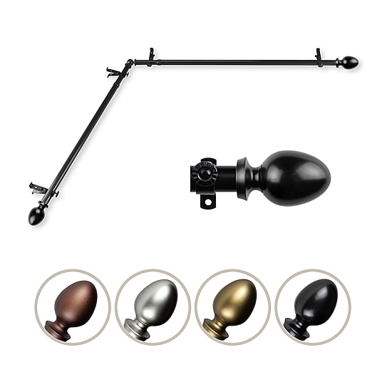 Rod Desyne Emeka Corner 3/4 IN Adjustable Curtain Rod