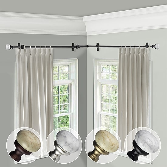 Rod Desyne Merlyn Corner 3/4 IN Adjustable Curtain Rod