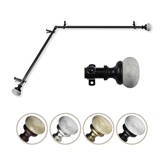 Rod Desyne Merlyn Corner 3/4 IN Adjustable Curtain Rod