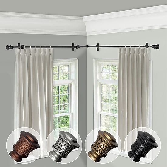 Rod Desyne Lennart Corner 3/4 IN Adjustable Curtain Rod