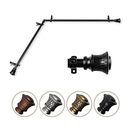 Rod Desyne Lennart Corner 3/4 IN Adjustable Curtain Rod