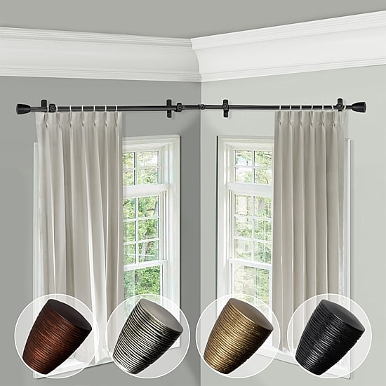 Rod Desyne Tarzan Corner 3/4 IN Adjustable Curtain Rod