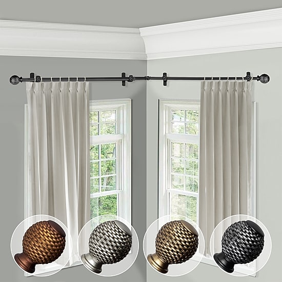 Rod Desyne Ozana Corner 3/4 IN Adjustable Curtain Rod