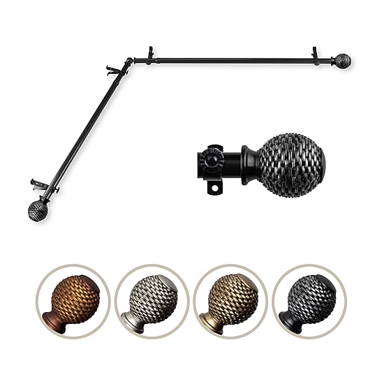 Rod Desyne Ozana Corner 3/4 IN Adjustable Curtain Rod