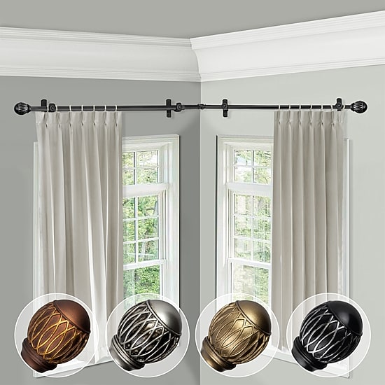 Rod Desyne Tyoma Corner 3/4 IN Adjustable Curtain Rod