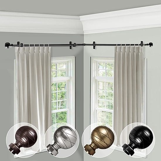 Rod Desyne Arman Corner 3/4 IN Adjustable Curtain Rod