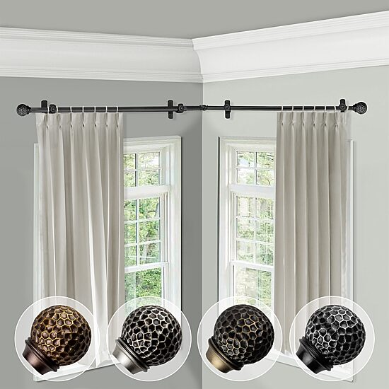 Rod Desyne Celio Corner 3/4 IN Adjustable Curtain Rod
