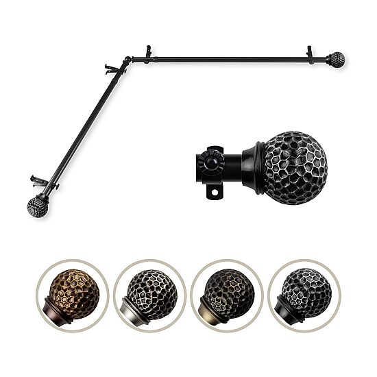 Rod Desyne Celio Corner 3/4 IN Adjustable Curtain Rod