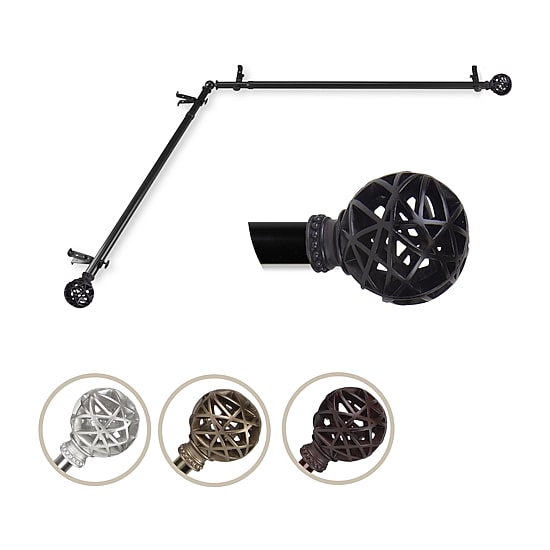 Rod Desyne Leannette Corner 3/4 IN Adjustable Curtain Rod