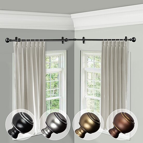 Rod Desyne Jaylin Corner 3/4 IN Adjustable Curtain Rod