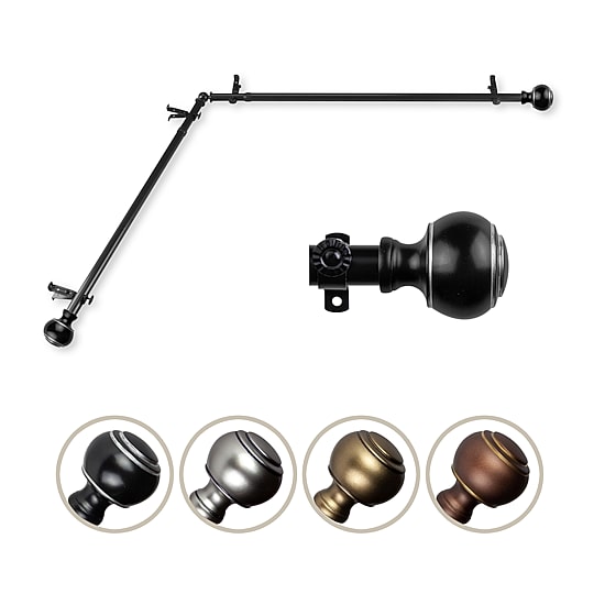 Rod Desyne Jaylin Corner 3/4 IN Adjustable Curtain Rod