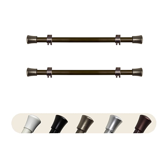 Rod Desyne (Set Of 2) Basic 5/8 IN Adjustable Side Curtain Rod
