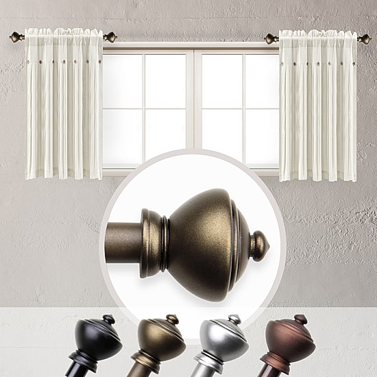Rod Desyne (Set Of 2) Savannah 5/8 IN Adjustable Side Curtain Rod
