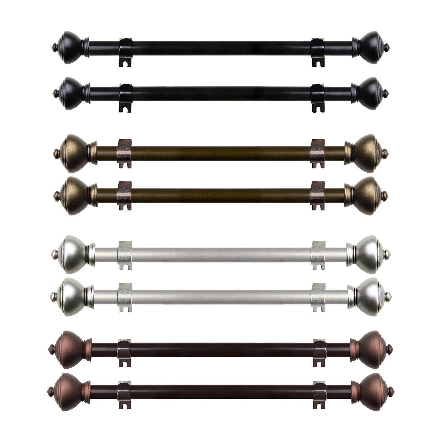Rod Desyne (Set Of 2) Savannah 5/8 Adjustable Side Curtain